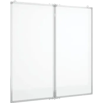 Kancelářský nábytek Skládací Magnetická Tabule Bílá 100x100x1,7 cm Hliníkový Rám