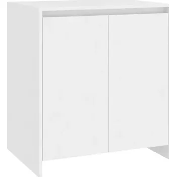 Komoda Boční skříňka se 2 dvířky, bílá, dřevotřískový materiál, 70 x 41 x 75 cm