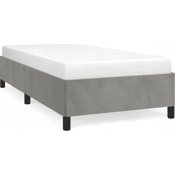 Postel Dvoulůžková postel s dekorem dřeva G02V 100x200 šedá