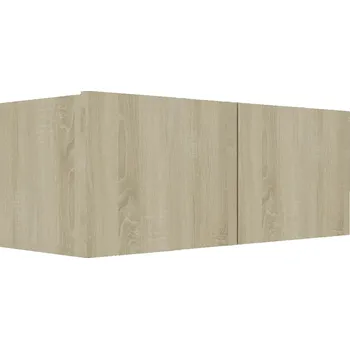 Televizní stolek Nástěnná TV skříňka, dub sonoma, 80 x 30 x 30 cm, 2 dvířka