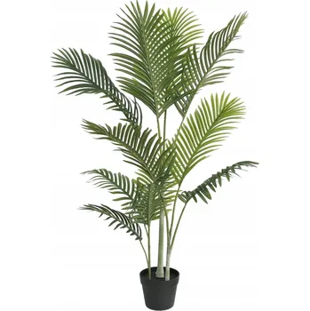 umělá květina Umělá palma z polypropylenu, 120 cm, zelená, Květináč 15/11,5 x 13,5 cm