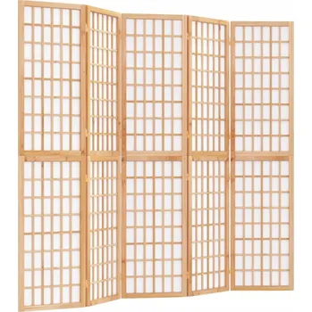 Paraván Paraván Shoji z masivního jedlového dřeva, 200 x 170 cm, Poloprůhledný