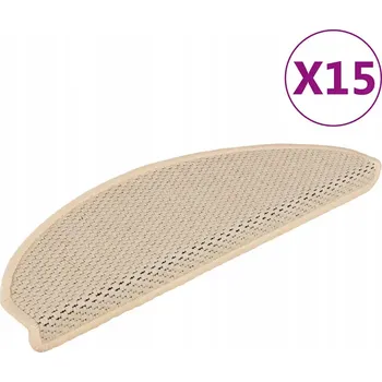 Nášlap na schod Protiskluzové nášlapy na schody s páskami, berber, 65x21x4 cm