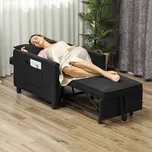 Křeslo na spaní 3 v 1 | černé