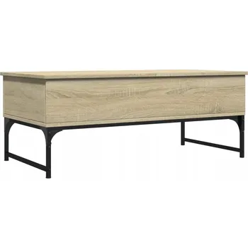 Konferenční stolek Konferenční stolek s přihrádkami, dub sonoma, 100x50x40 cm