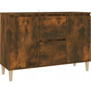 Komoda Komoda Minimalistická Kouřový Dub 101x35x70 cm, 2 Zásuvky, 2 Dvířka