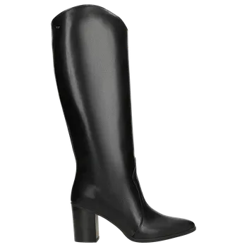 Dámské kozačky Černé Kovbojské Boty Z Lícové Kůže Wojas 7115151 41