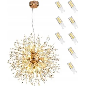 ZÁVĚSNÉ STROPNÍ SVÍTIDLO ZLATÉ G9 STMÍVATELNÉ MODERNÍ KŘIŠŤÁLOVÉ