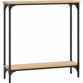 Konferenční stolek Konzolový stolek s nastavitelnými nožičkami, dub sonoma, 75x22,5x75 cm