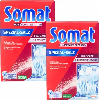 Mycí prostředek 2 ks SOMAT Sůl do myčky nádobí Hrubozrnná pro lepší účinnost 1,2 kg