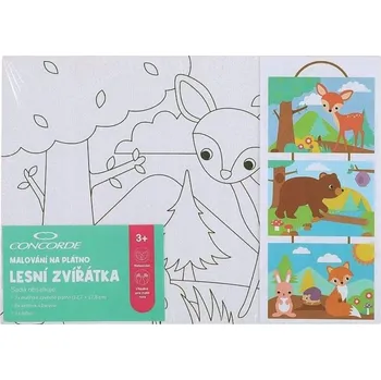 kreativní sada CONCORDE malování na plátno Lesní zvířátka
