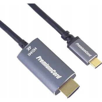 Video kabel Kabel PremiumCord USB 3.1 na HDMI, 1,8 m, rozlišení 4K*2K při 60 Hz