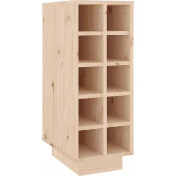 Stojan na víno Skříňka na víno z masivního borovicového dřeva, 23 x 34 x 61 cm, pro 10 lahví