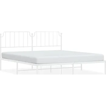 Postel Manželská postel kovová G02V 160x200 bílá
