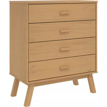 Komoda Komoda OLDEN z masivního borovicového dřeva, hnědá, 76,5x39x90 cm