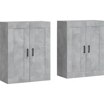 Komoda Nástěnná skříňka z dřevotřísky, šedá betonu, 69,5x34x90 cm