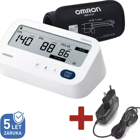 Tonometr OMRON M3 Comfort Afib + adaptér