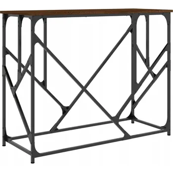 Konferenční stolek Konzolový stolek s deskou z dřevotřísky, hnědý dub, 100x40x80 cm