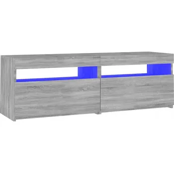 Televizní stolek TV stolek s RGB LED osvětlením, dřevotříska, šedý dub Sonoma