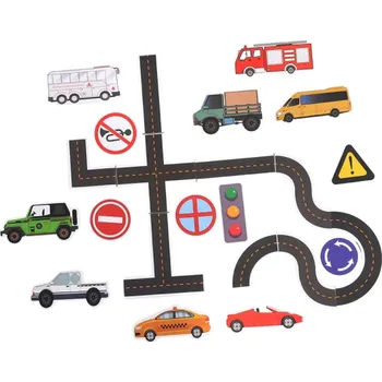 Nafukovací kruh Hračka do koupele se silničními prostředky Vinylová sada do vany pro děti Rozvíjí kreativitu a představivost