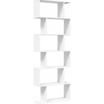 Knihovna Regál dělicí geometrický bílý 70x24x193 cm, materiál dřevotříska