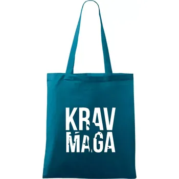Nápis Krav Maga - Taška bavlněná - 42 x 38 cm ( Petrolejová )