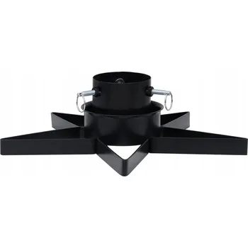 Stojánek na vánoční stromek Stojan na vánoční stromek Hvězda s nádržkou na vodu, kovový, černý, 47x47x