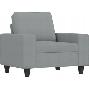 Křeslo Relaxační křeslo světle šedé barvy, 94x77x80 cm, látka a kov