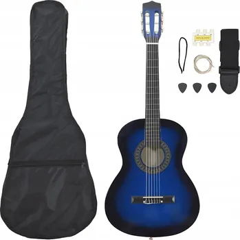 Klasická kytara Kytara klasická 3/4 modrá s příslušenstvím