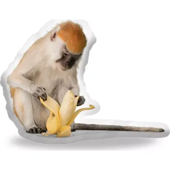 Polštář Sablio 3D polštář ve tvaru Opice s banánem