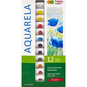 Vodová barva Akvarelové barvy Happy Color 12 ks x 12 ml