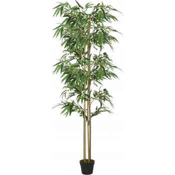 umělá květina Umělý bambus v plastovém květináči, výška 150 cm, zelená barva