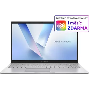 Notebook ASUS NTB Vivobook 15 (X1504VA-BQ3878W), i3-1315U, 15.6" FHD, 16GB, 512GB SSD, Intel, W11 Home, Cool Silver