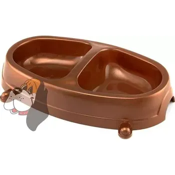 Miska pro psa Plastová miska dvojitá 2x0,3l (I.)