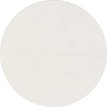 Konferenční stolek Stolní Deska Kulatý z Masivního Borovicového Dřeva Bílá 30 x 2,5 cm