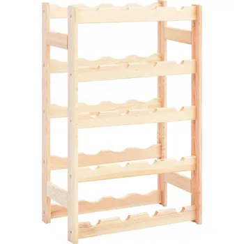 Stojan na víno Stojan na víno z masivního borovicového dřeva, 43 x 25 x 70 cm, pro 20 lahví