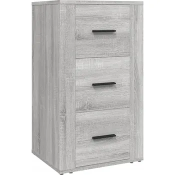 Komoda Skříňka se 3 zásuvkami, dřevotříska, šedý dub sonoma, 40x33x70 cm