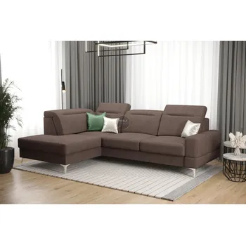 Sedací souprava Nábytek PEGAS s.r.o. Rohová sedací souprava MALIBU MINI 180X250 - hnědá , levá