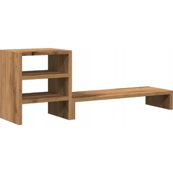 Jídelní stůl Podstavec pod monitor s organizérem na stůl, dub artisan, 80x20x30 cm