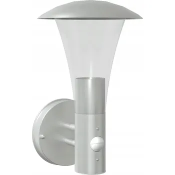 Nástěnné svítidlo Venkovní LED nástěnné svítidlo z nerezové oceli s PIR senzorem, stříbrné, 17,5 cm