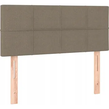 Čelo postele nastavitelné, látka taupe, 80x5x78/88 cm, modřínové dřevo