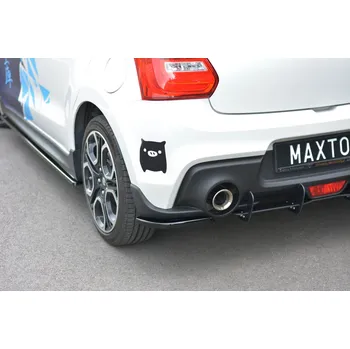 Tuning Maxton Design boční difuzory pod zadní nárazník pro Suzuki Swift Mk6 Sport, černý lesklý plast ABS