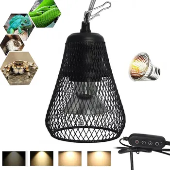 Teraristika VÝHŘEVNÁ LAMPA PRO PLAZY, Klec Odolná vůči Teplu s ŽÁROVKAMI 50W