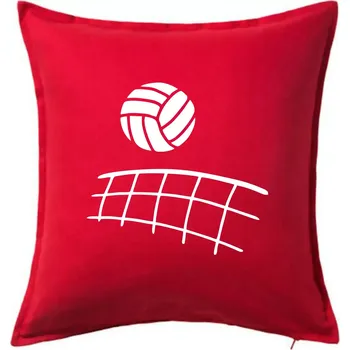 Polštář Volejbalová síť - Polštář 50x50 - 50x50 - Pouze potah ( Červená )