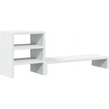 Jídelní stůl Podstavec pod monitor s organizérem na stůl, bílý, 80x20x30 cm