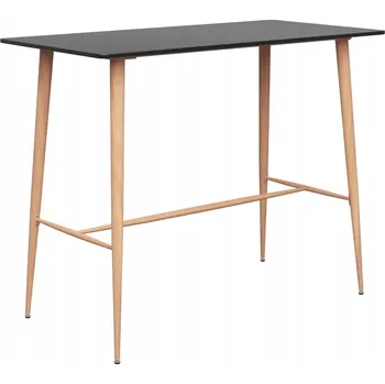 Jídelní stůl Barový stůl z MDF a kovovými nohami, 120x60x105 cm, Černý
