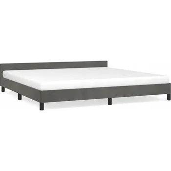Postel Dvoulůžková postel imitace dřeva G02V 200x200 šedá