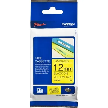 Pásek do tiskárny Brother TZE631 Páska do tiskárny štítků Černá na žluté TZe