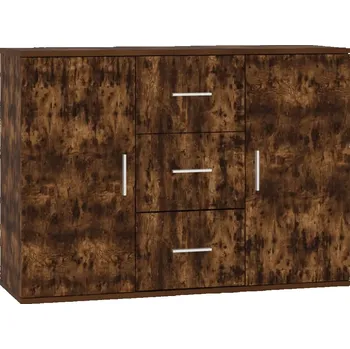 Komoda Minimalistická skříňka z dřevotřísky, kouřový dub, 91x29 cm