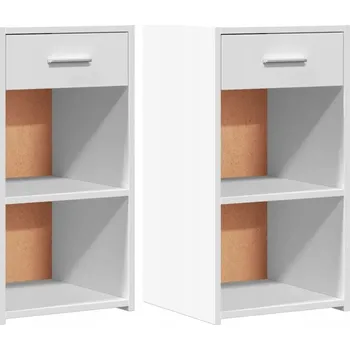 Noční stolek Elegantní noční stolky z dřevotřísky 35x34x65cm bílé